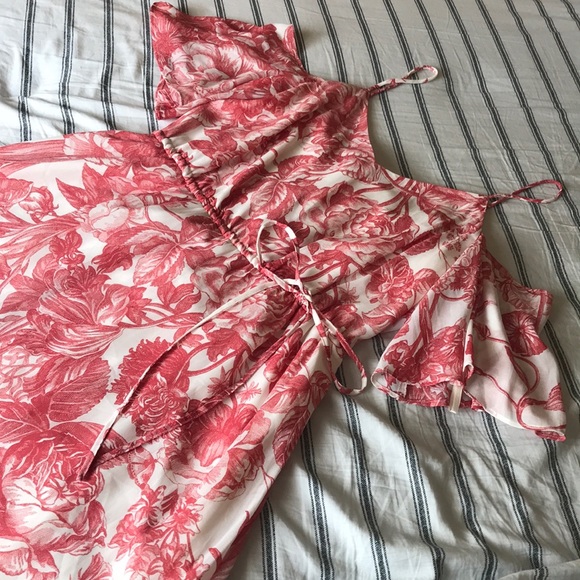 LOFT Dresses & Skirts - Gorgeous Floral Chiffon Dress with Cold Shoulder